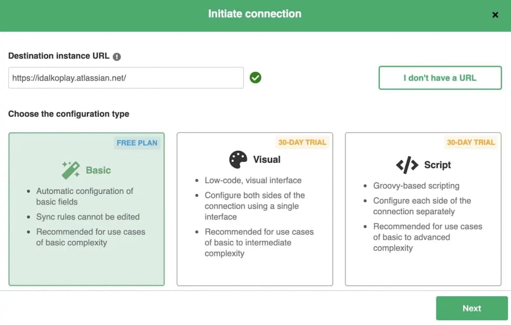 Initiate Connection in Basic Mode